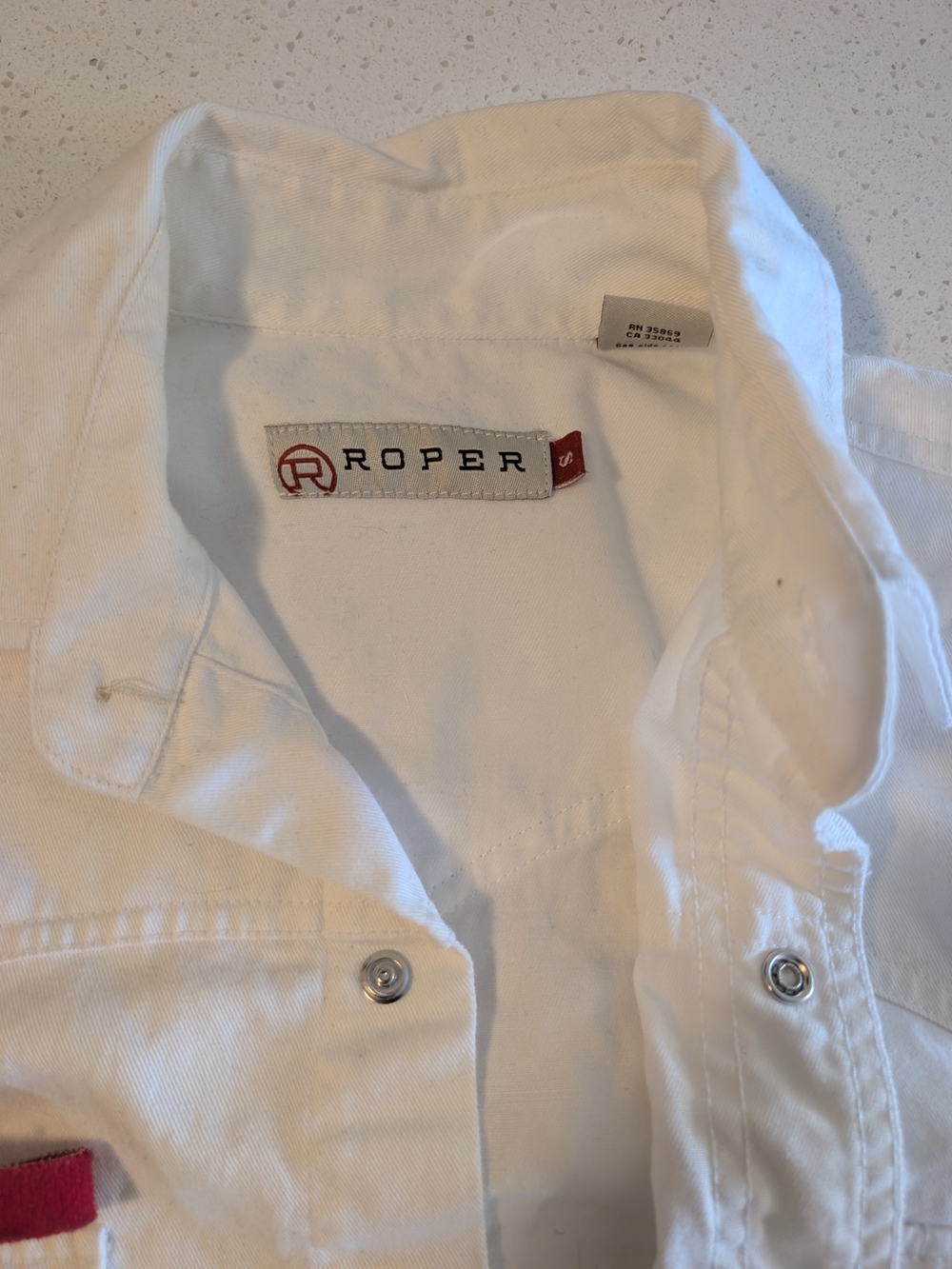Roper Men's White Button Western Shirt